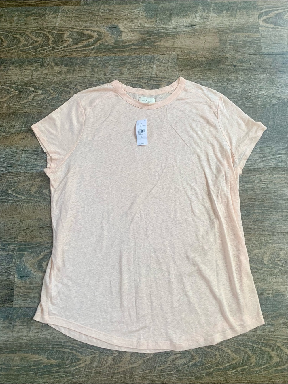 Lou & Grey  Lightweight Short-Sleeve Tee - Peach